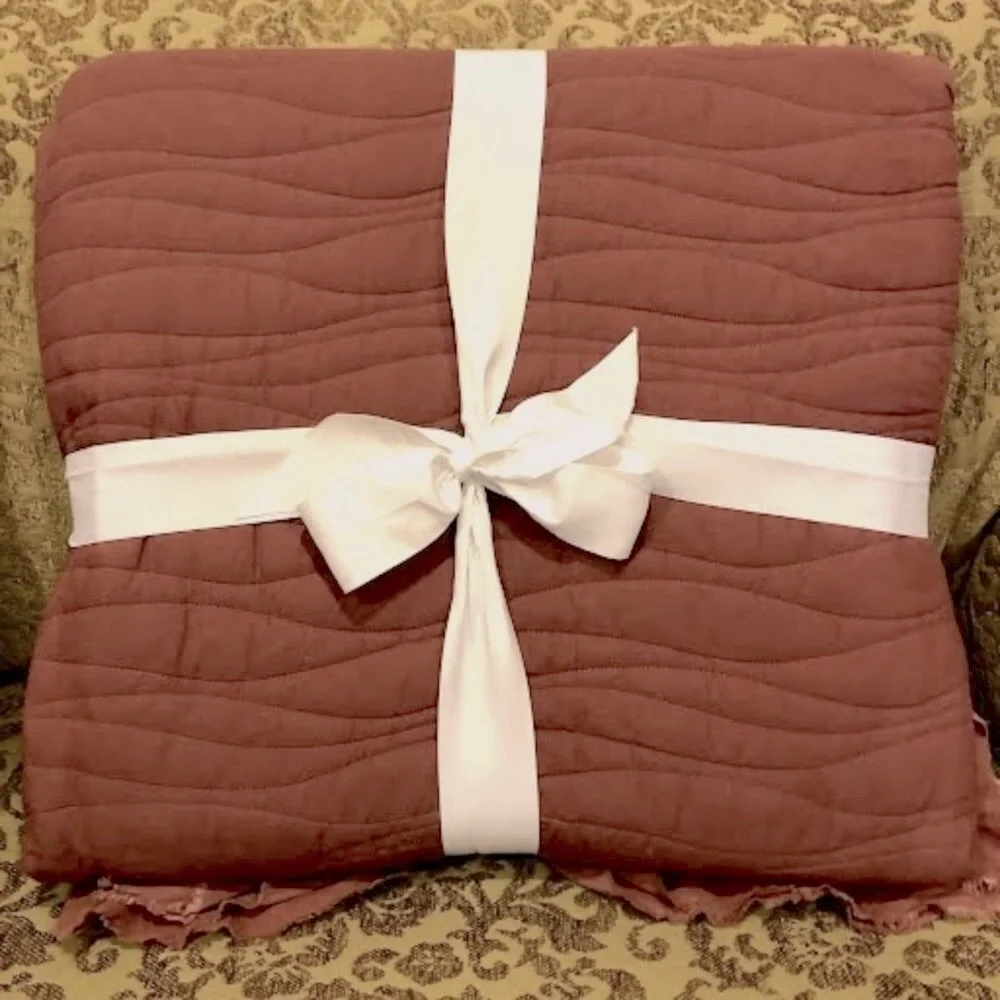 NWT UGG Australia Katella Soft Quilted Cotton Coverlet Queen 92x96 Dusty Rose